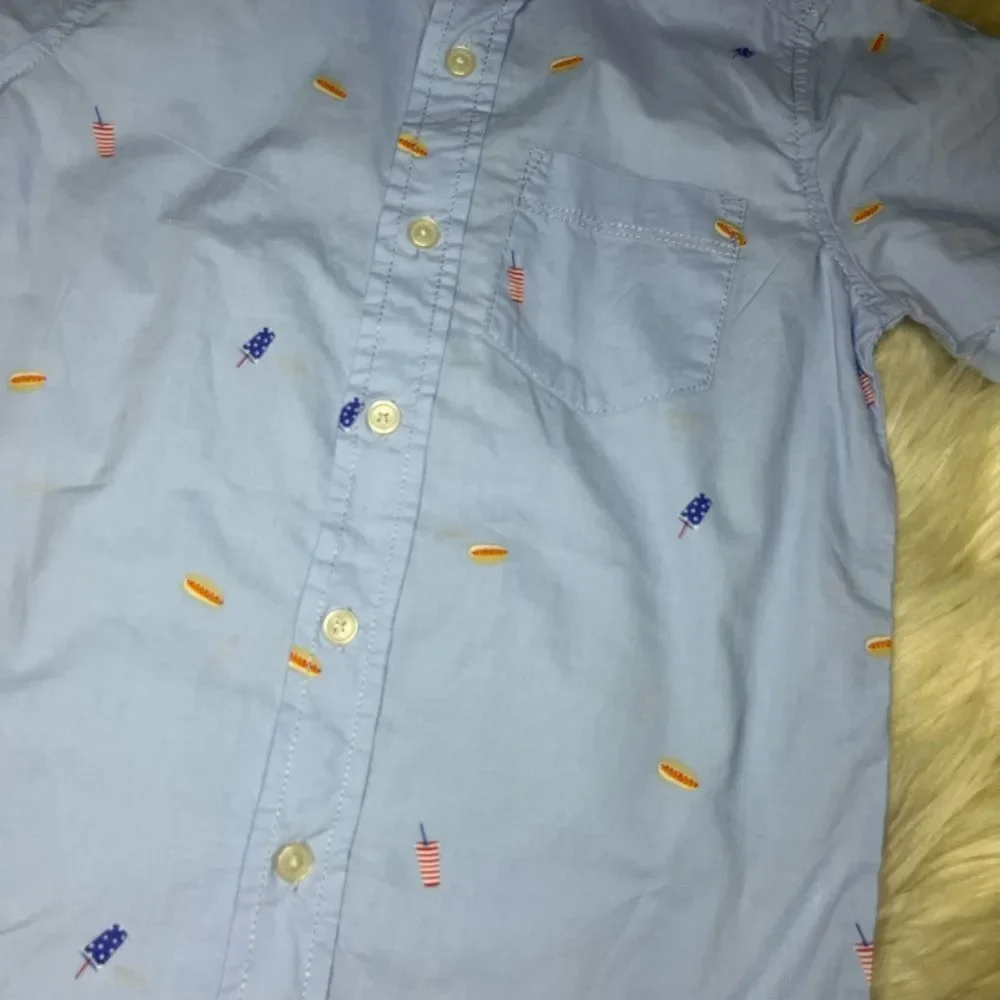 OshKosh B'gosh Picnic Button Down Shirt boys sz 7